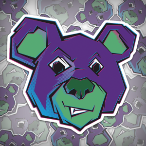 SNARLING BEAR STICKER