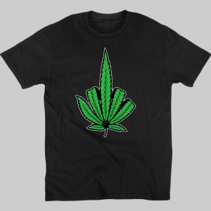 FU Weed Leaf - tshirt black