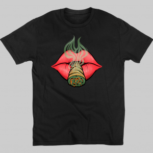 Smoking Bimbo Lips - tshirt black